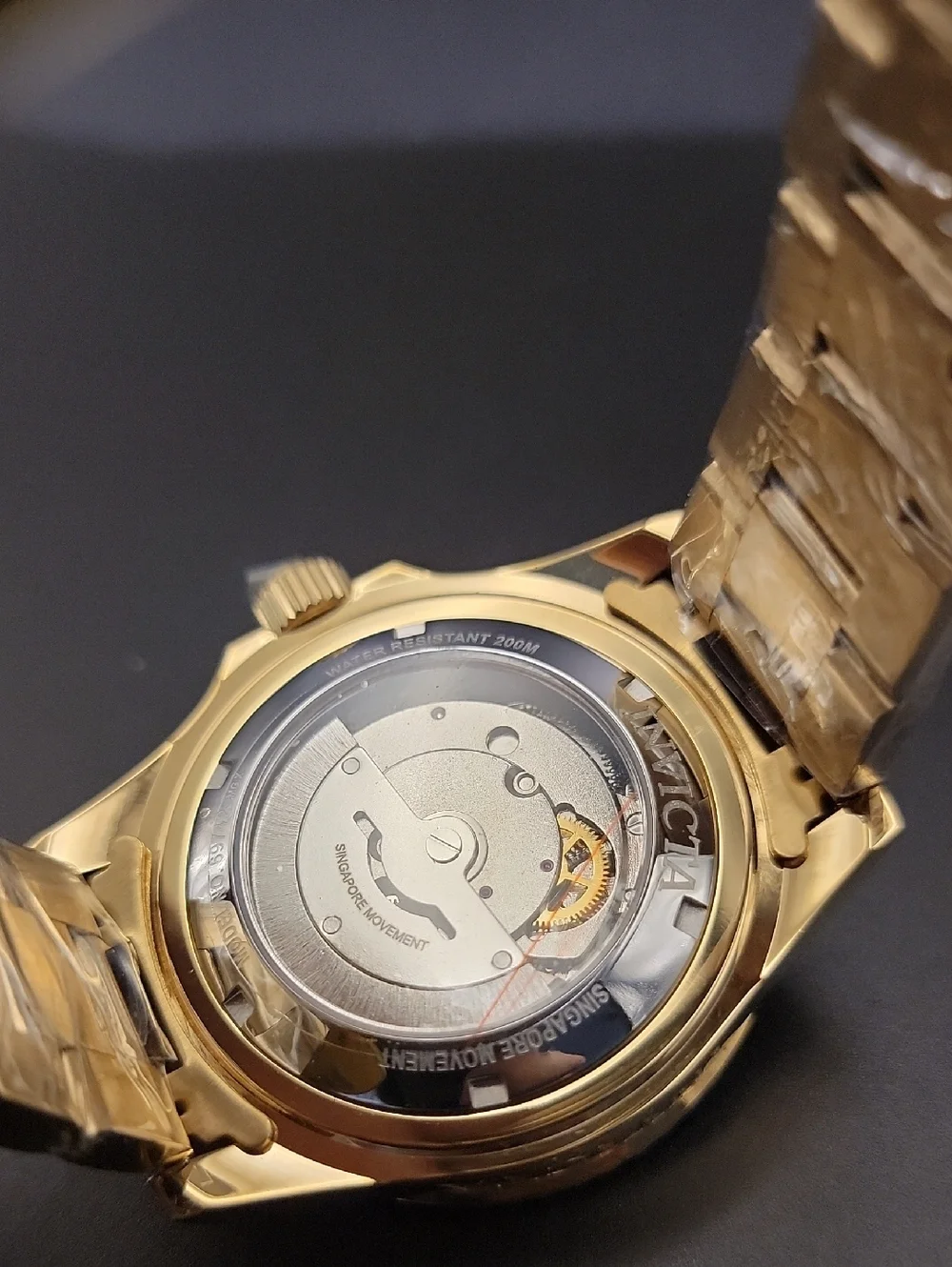 NWT 69742 Invicta Pro Diver Automatic Men's Watch - 40mm, Green Gold 3 Link Band